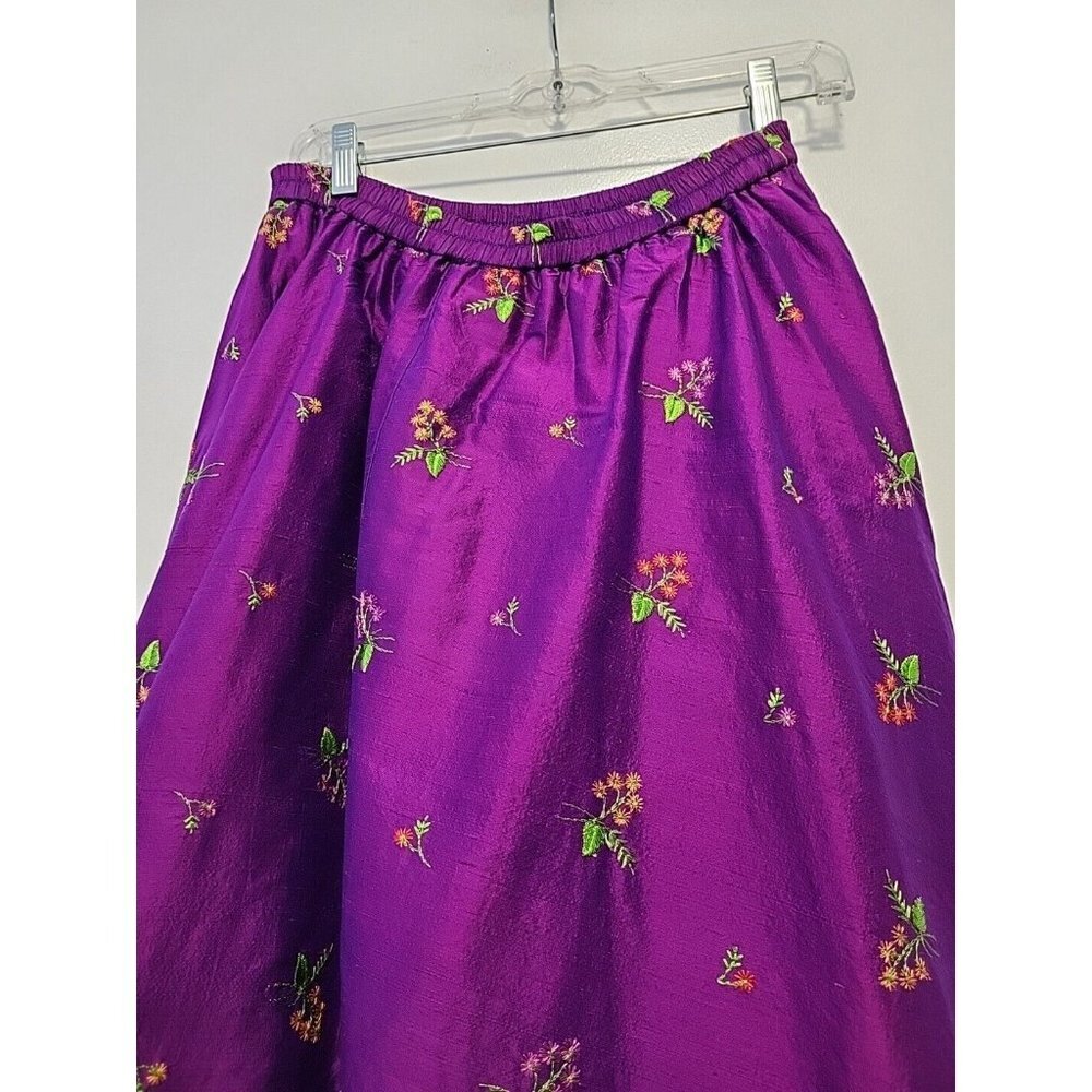 VTG Purple Floral Maxi Skirt - Picture 2 of 8